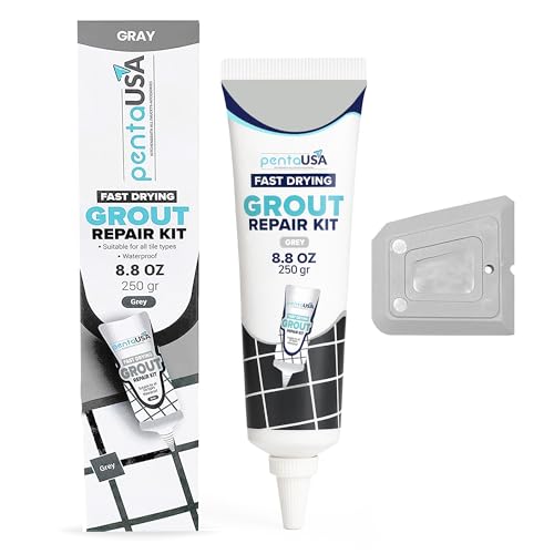 PentaUSA Tile Grout Repair Kit - Premixed Acrylic Sanded Grout for Bathroom,Shower&Kitchen, Repairs,...