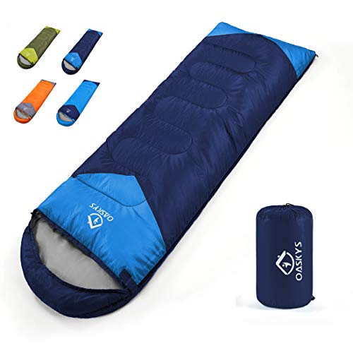 oaskys Camping Sleeping Bag - All Season Warm & Cold Weather - Summer