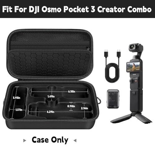 Funda para DJI Osmo Pocket 3 Creator Combo Boobowl maletín de viaje rígido 3