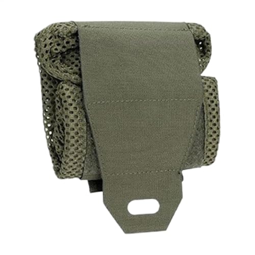 da caccia da uomo, borsa per attrezzi, borsa da caccia, 19 x 23 cm, con coulisse, tasca in rete, pieghevole, utile per ciclismo, viaggi, escursionismo, pesca, attività all'aperto, Verde