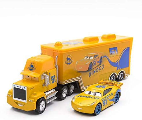 fashionmore Movie Cars McQueen Toys Cruz Ramirez Mack Hauler Truck & Racer Speed Racers Metal Toy Car 1:55 Loose Kid Toys
