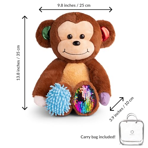 Image of ODOXIA Sensory Monkey Stuffed Animal | Sensory Plush Toy | Fidget Stuffed Animal for Kids | Great for Sensory Needs | Sensory Stuffed Animals for Children | Sensory Pillow Plush