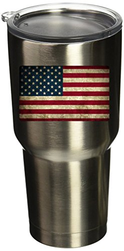 5099 American Old Flag 2'x3' - 2 Pack Vinyl Sticker Decal for Yeti Mug, RTIC Sic Cup, Thermos, Laptop, Cell Phone Wrap or Hardhat