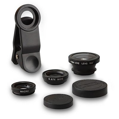 HDFX360 Smartphone Camera Lens Kit - 3-in-1 Phone Lens Kit | 0.67X Zoom Phone Lens | 15X Macro Lens for Phone with 130° Wide Angle Lens | Camera Lens for iPhone | Phone Camera Lens for Android