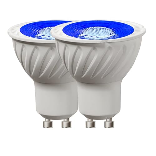 ZHGUIMING 2�s�[�X�I�����W���C�gLED GU10 5W 230V TV�i�C�g(Blue)