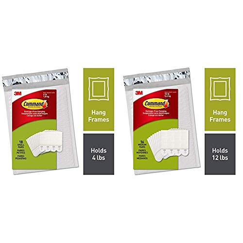 Command Picture Hanging Strips, Decorate Damage-Free, 18 Pairs (36 Strips) with Picture Hanging Strips, 16 Pairs (36 Strips)