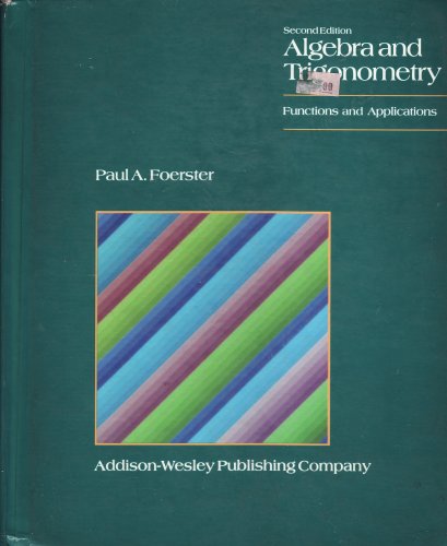 Algebra and Trigonometry 0201250861 Book Cover