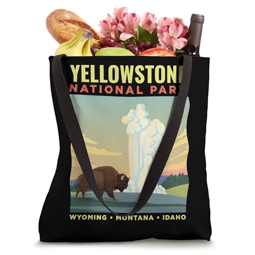 Bolso tote vintage de Parque Nacional Yellowstone, EE.UU., Wyoming, regalo miniatura 4