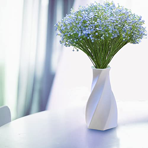 Jiftok Babys Breath Artificial Flowers, 12 Pcs Fake Flowers Gypsophila Bouquet Fall Flowers Artificial For Decoration, Real Touch Plastic Flower For Wedding Diy Party Home Garden Office(Blue) #TOP1