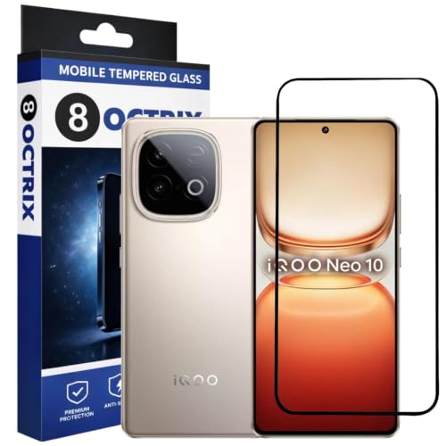 Image of Military-Grade Tempered Glass Screen Protector Compatible for iQOO Neo 10 5G / Neo 10R 5G with Edge to Edge Coverage - Case Friendly, Anti-Scratch & Bubble-Free Installation Kit