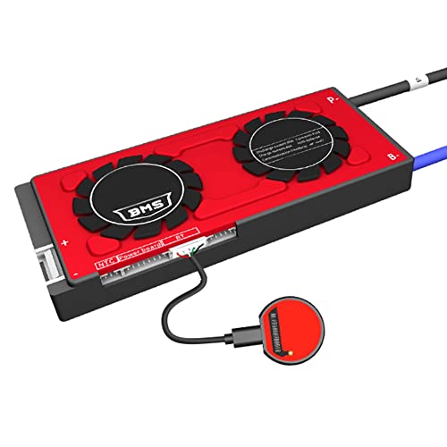 YYHJ 8S 24V 30A-250A Smart BMS LiFePO4 Batería Módulo de Protección de Batería Paquete de Batería PCB Junta de Protección con Equilibrio y BT para Li-Ion Cell Pack 18650 Batería Cover