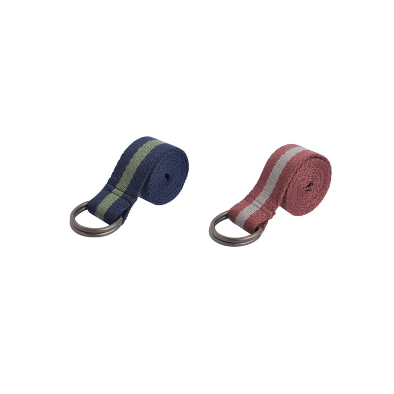 Solid Reversible Belt in (Blue and Green) & (Brown and White)-image-5