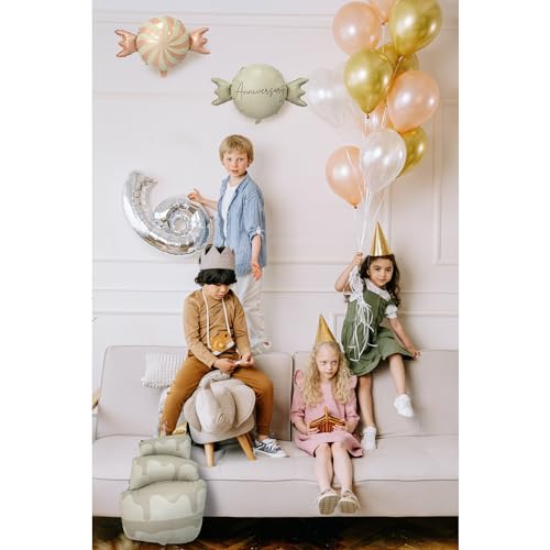 Image of Birthday Balloons Candy Balloons Cake Foil Balloon (3 Pieces) | Candy Helium Balloons Cake Foil Balloon Birthday Party Decoration Kids Gift