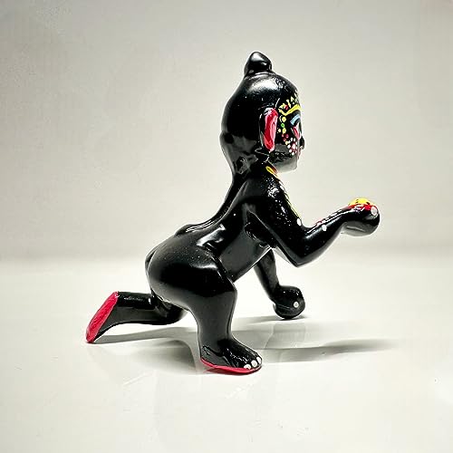 Estatua Laddoo Gopal de Latón Negro 10 cm miniatura 5