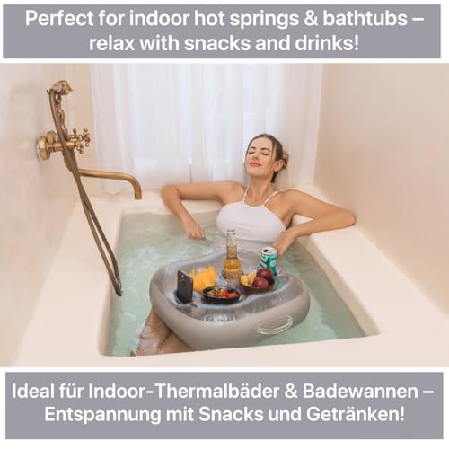 Schwimmender Getränkehalter, Pool- und Whirlpool-Zubehör, verbessertes Design für Poolspaß, Party, Whirlpool