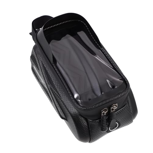 Sacoche de guidon étanche pour vélo avec fenêtre tactile et rangement antivibration