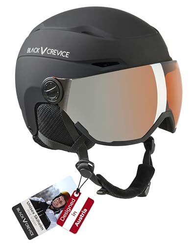 BLACK CREVICE Skihelm Colorado mit Visier in Schwarz I L...