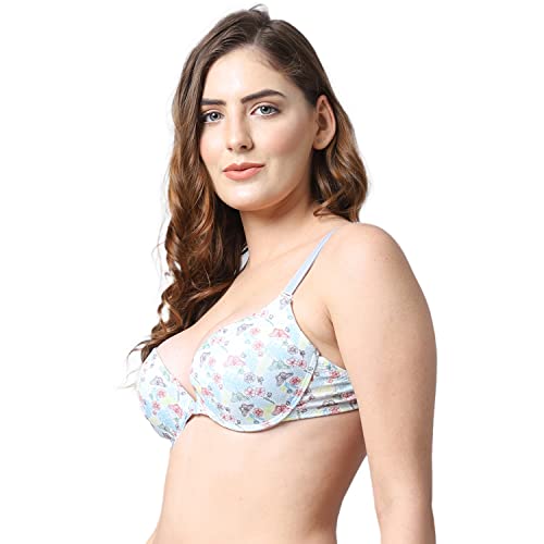 Image of Quttos PrettyCat Printed Front Open Underwire Sexy Pushup Bra