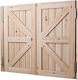 Swinging Door Cafe Indoor Solid Wood Saloon Vintage Parlor Butler Gate Partition Door, Includes Hinges(W105cmxh90cm(41.3"x35.4"))