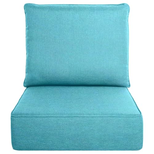 Image of Luxury Outdoor Seat Cushion Set-22 x 24 x 6 Inch Outdoor Chair Cushions with Water Resistant & Removable Cover Outdoor Cushions for Patio Furniture Chair Sofa Couch