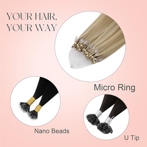 Image of Easyouth Micro Bead Hair Extensions Highlight, Length-Adding Hair Extension
