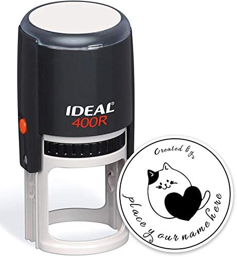 Sello de tinta personalizable, sello de goma redondo, sello de goma personalizado, sello de tinta, sello personalizado, ideal para 400 rondas estilo