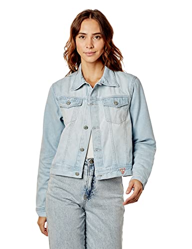 Jaqueta Jeans Trucker, Guess, Feminino, Jeans Claro, M