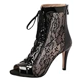 Leichtrit Botas De Baile Latino Mujer,Botas De Baile,Botas De Baile Deportivas,con Cordones,CóModa,Transpirables,Ligero Y CóModo,Adecuado para CompeticióN De PráCtica De Baile De Bodas.