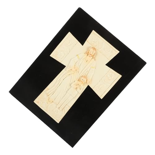 Cabilock Decorazione Reliquiario Battesimale Croce Cattolica Musicale Croce Porta Statua Del Battesimo Ciondolo Battesimo Domestico Cattolico Croce Crocifisso Pendente a Croce Resina