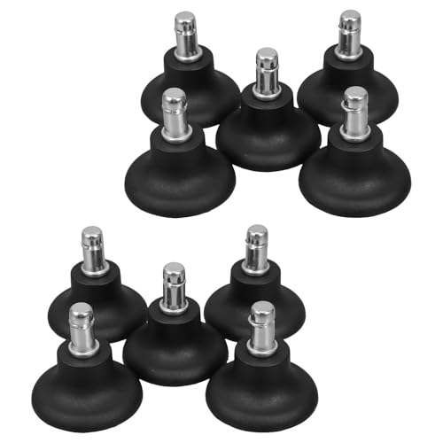Deslizadores de silla de oficina con vástago insertado y base de PVC antideslizante 1
