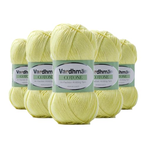Image of Vardhman Cotone Cotton Acrylic Yarn 6 Ply Fine Weight Yarn | Pack-5