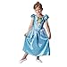 Rubie's-déguisement officiel - Disney- Déguisement Costume Classique Cendrillon Robe en Satin Bleu et Tour de Cou - Taille L- I-881849L