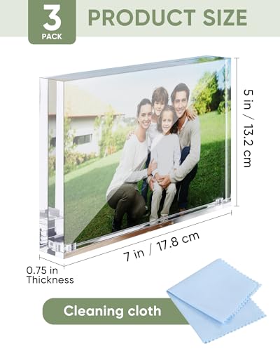 Z-STRALINK 5x7 Acrylic Picture Frames 3 Pack - image 2