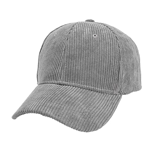 Generisch Masculino Femenino Neutral Sólido Gorras De Béisbol Pana Ajustable Sombreros Visera Sombreros Para Adultos, gris oscuro, Talla única