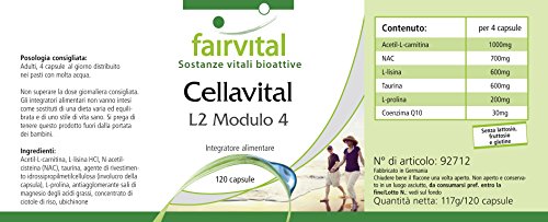 Cellavital - HOOG GEDOSEERD - 120 capsules - antioxidanten complex met acetyl-L-carnitine, taurine, Q10 en meer - Image 7