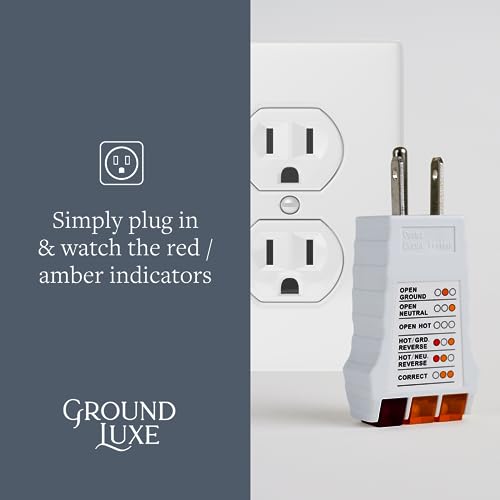 image for GroundLuxe Outlet Tester for Grounding Products - Test Receptacles & S