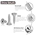 #8 x 1/2 [100 Pack] Flat Head Phillips Drive Self Tapping Screws, Sheet Metal Screws, 304 Stainless Steel (18-8), Corrosion Resistant Screws for Wood, Sheet Metal and More