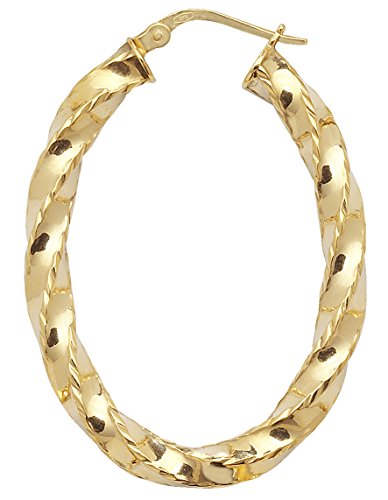 Boucles d'oreilles femme or 375/1000 au design raffiné de 35mm pour magnifier votre style
