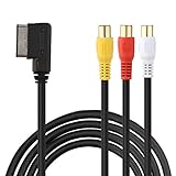 【Mirroring】Mit einem HDMI-zu-AV-Adapter und Miracast-Gerät (nicht im Lieferumfang enthalten, muss separat gekauft werden), können Sie dieses Kabel verwenden, um den Bildschirm Ihres Smartphones / Tablets dem Originalautomonitor zu zeigen. Perfekt für das Gießen von Google-Karten und anderen Anwendungen auf dem Fahrzeugbildschirm.