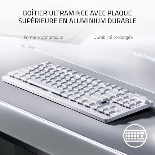 Razer DeathStalker V2 Pro Tenkeyless Switches Rouges Clavier Gamer Optique Sans Fil à Profil Bas Switches Optiques Linéaires et Silencieux Sans Fil HyperSpeed Bluetooth Clavier US | - vue 5