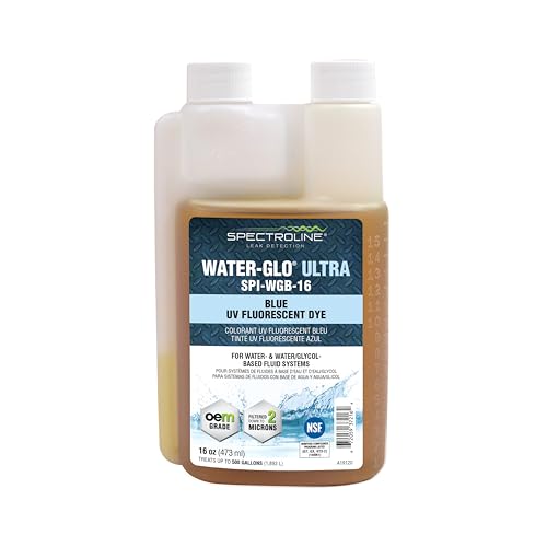 SPECTROLINE SPI-WGB-16 Water-GLO® Ultra UV Blue Fluorescent Dye for Water/Glycol and Coolant Fluid Based Systems