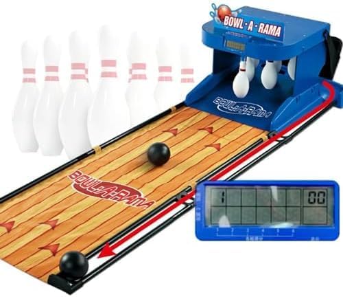 Indoor Bowling Set for Adults - Fun Family Game with Led Scoreboard, Automatic Reset, Lighting & Sound Effects - Portable 2m Console for Ultimate Indoor Entertainment 2m