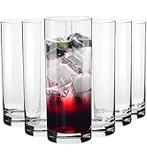 KROSNO Tall Water Juice Drinking Glasses | Set of 6 | 16.9 oz | Balance Collection | Highball &amp; T...