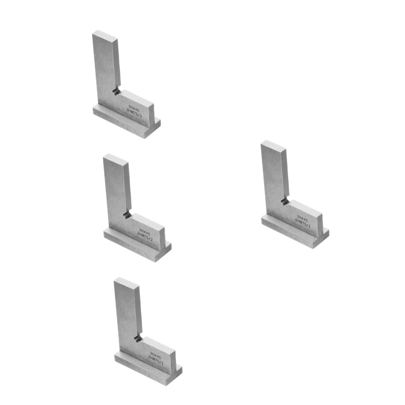 VILLCASE 4 Pezzi Squadra Precisione con Base Righello Angolare per Lavori Falegnameria Misurazione Strumento Versatile