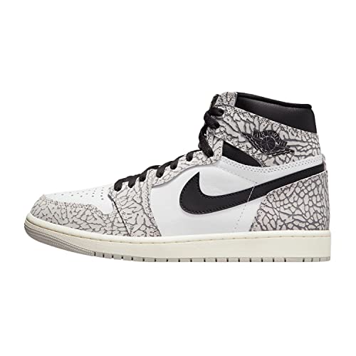 NIKE Air Jordan 1 Retro High OG Men's Shoes Size - 10.5, Tech Grey/Muslin-black-white