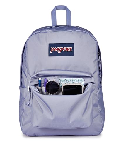 Image of JanSport SuperBreak One Backpack - Durable, Lightweight Bag with 1 Main Compartment, Front Utility Pocket with Built-in Organizer, Premium Backpack, Lavender Ash