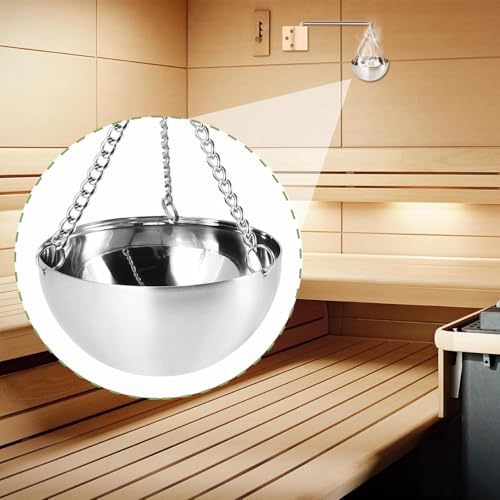 Verdampferschale Sauna, Schüssel Sauna Hängend aux Edelstahl, Sauna Kräuterschale mit Montagezubehör für Sauna Und Spa Aufguss, Geschenkideen