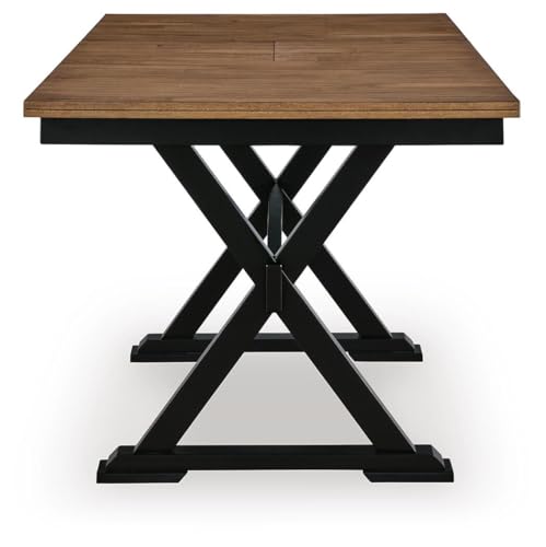 Image of Signature Design by Ashley Farmhouse Counter Height Dining Table, Brown