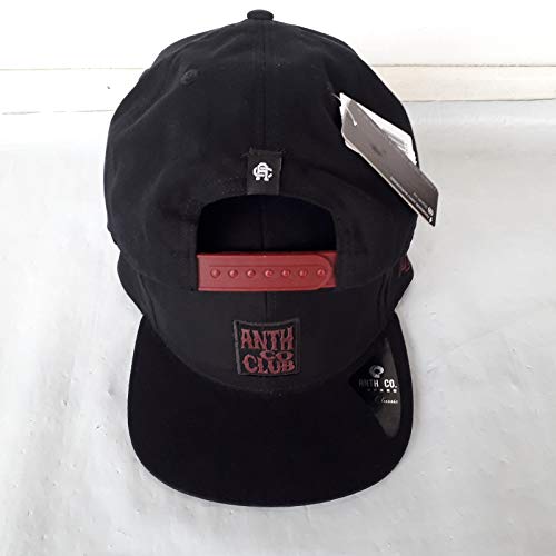 Boné Anth Co Aba Reta Snapback Skatista Tamanho:Único;Cor:Preto-Bordô