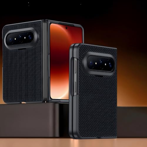 Coque Huawei Pura X Max en fibre de carbone et cuir texturé premium slim